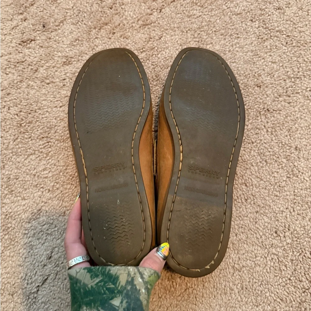 Sperry Tan Leather Boat Shoes - Picture 7 of 7